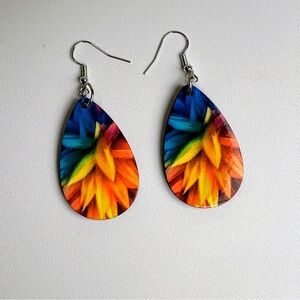 Vibrant Multicolor Teardrop Earrings